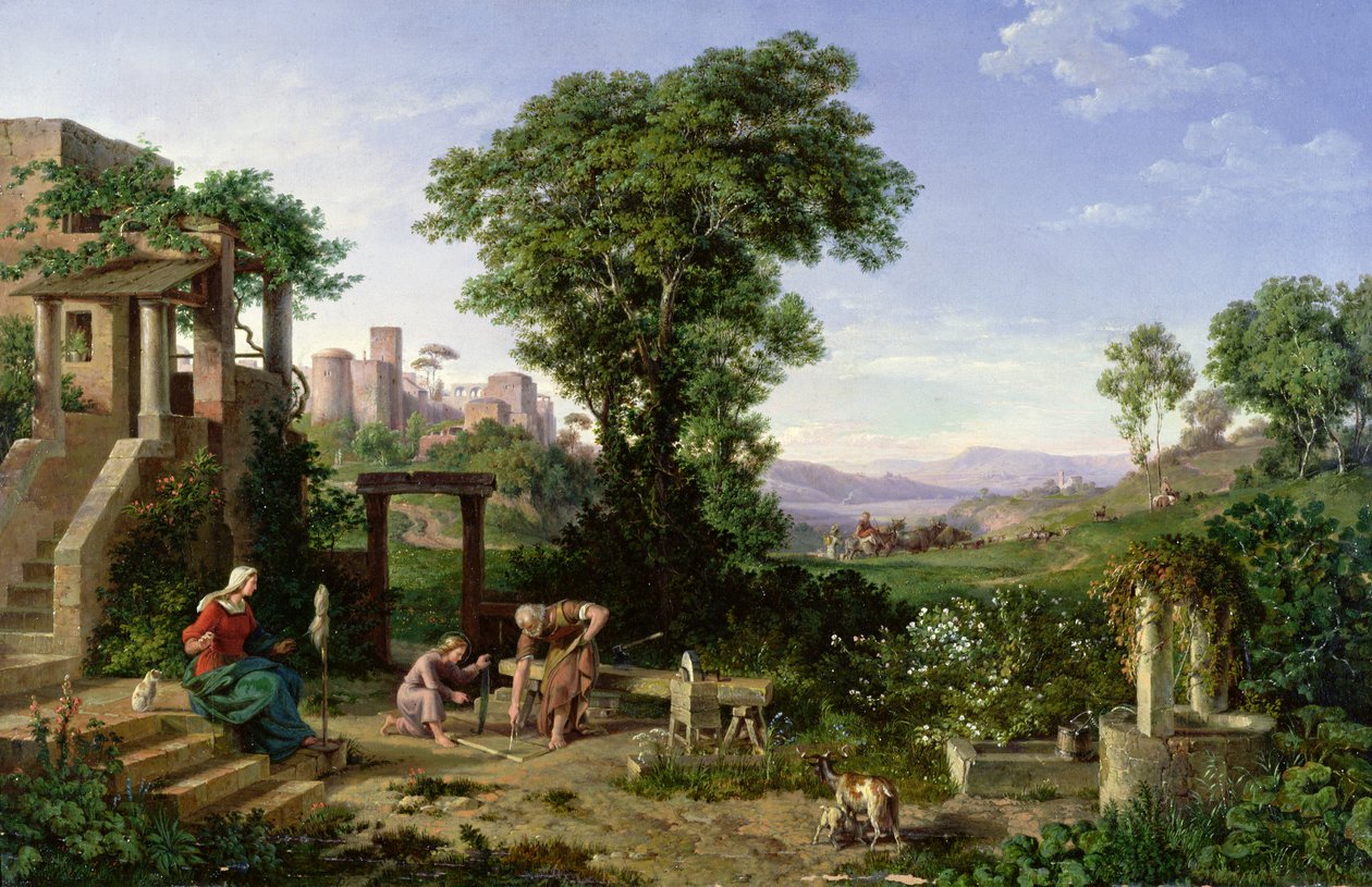 Cristo el carpintero, 1860 de Edmund Worndle von Adelsfried