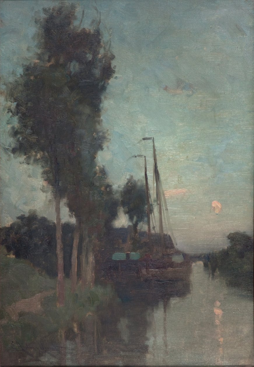 Atardecer en Holanda (óleo sobre lienzo) de Edmund Aubrey Hunt