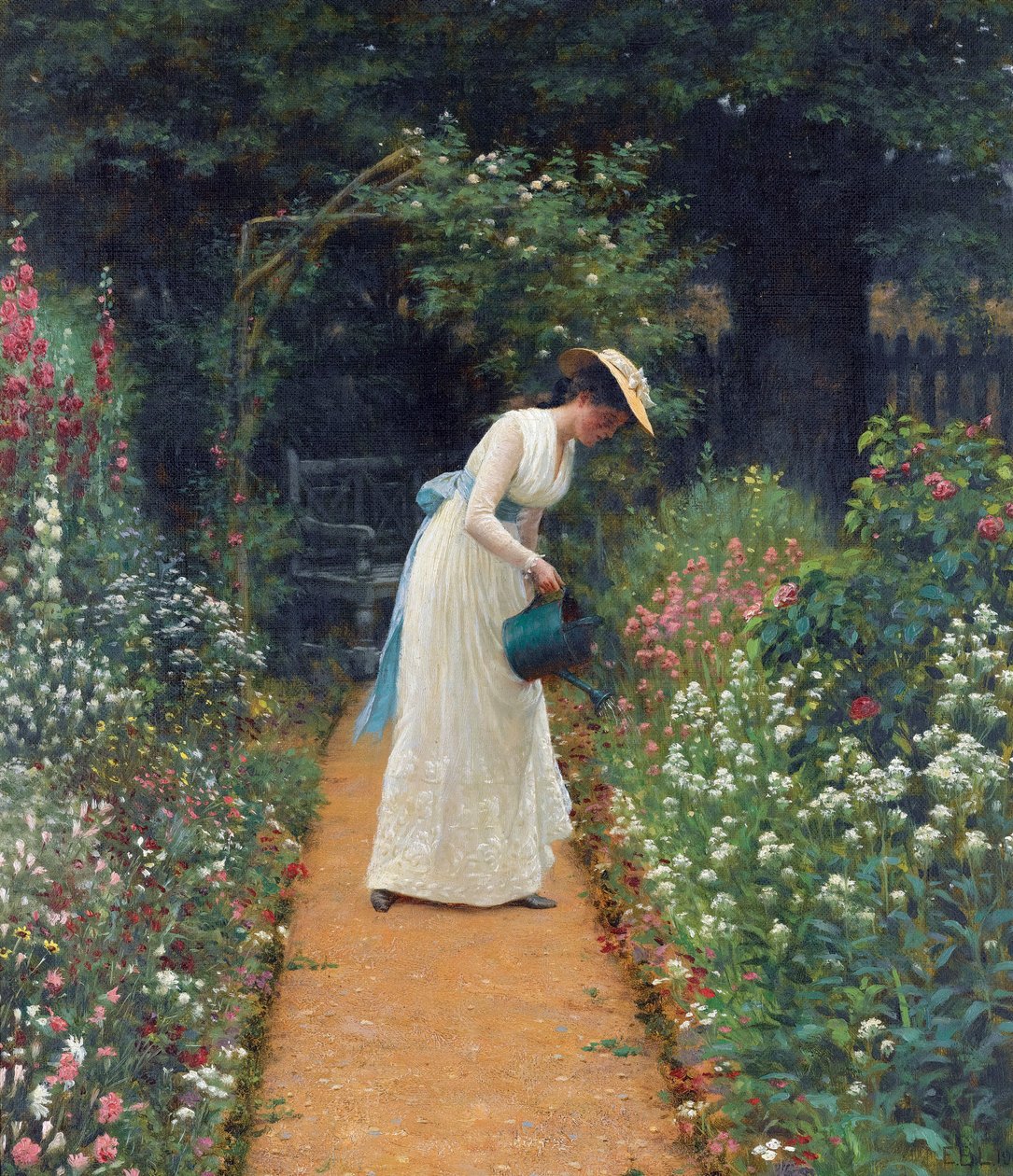 El jardín de mi dama de Edmund Blair Leighton