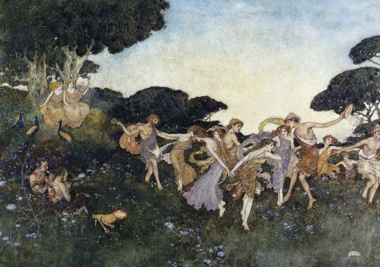 Escena de La Tempestad de Edmund Dulac