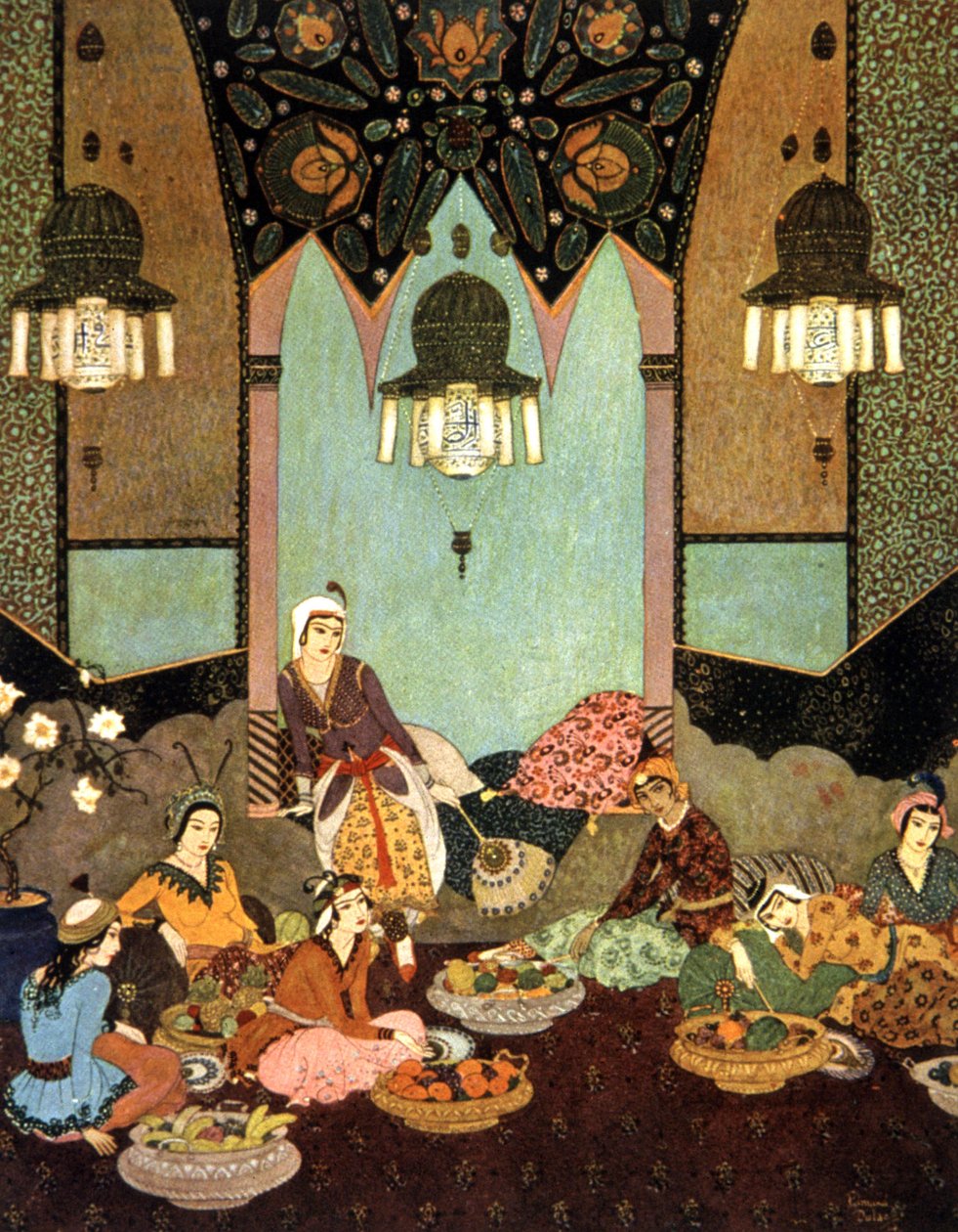 la habitación de las Frutas, Simbad el Marino de Edmund Dulac