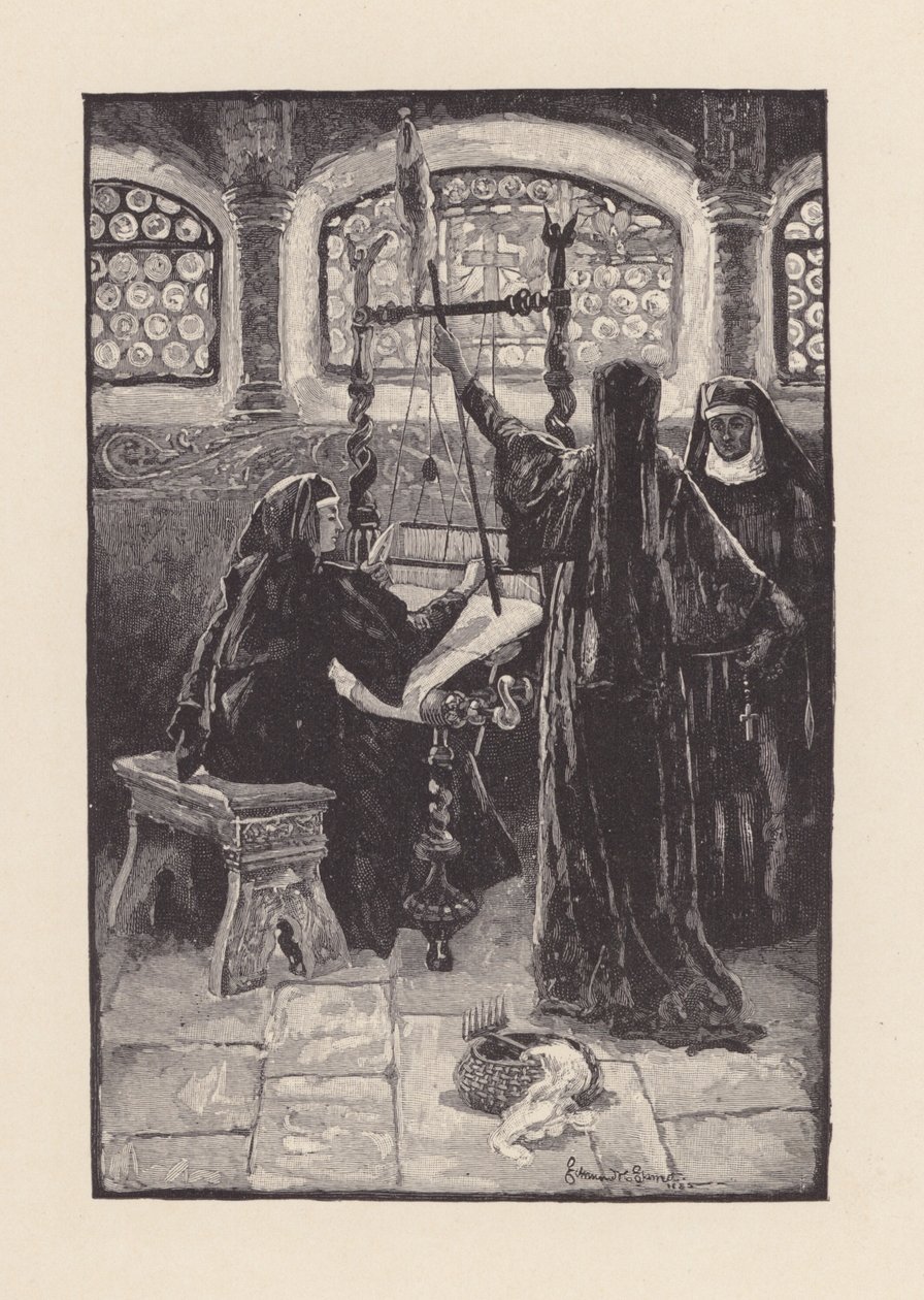 Ilustración para La víspera de Santa Inés de John Keats (litografía) de Edmund Henry Garrett