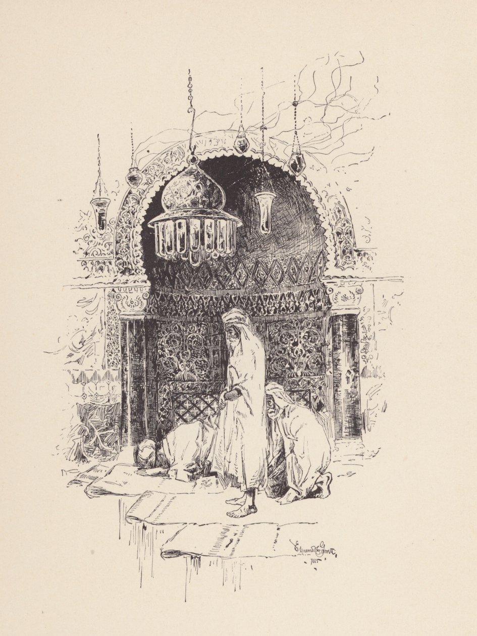 Ilustración para La víspera de Santa Inés de John Keats (litografía) de Edmund Henry Garrett