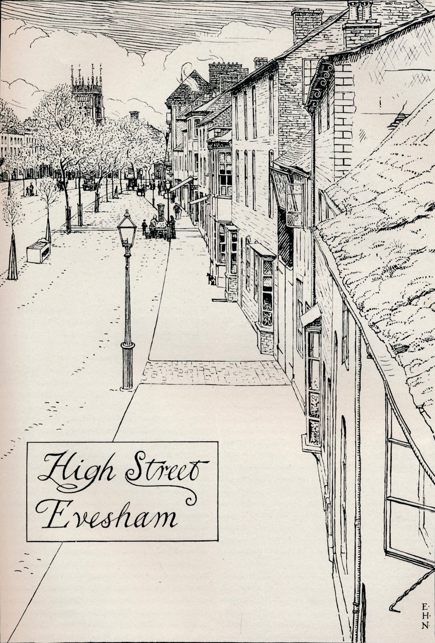 Calle Principal Evesham, siglo XIX de Edmund Hort New
