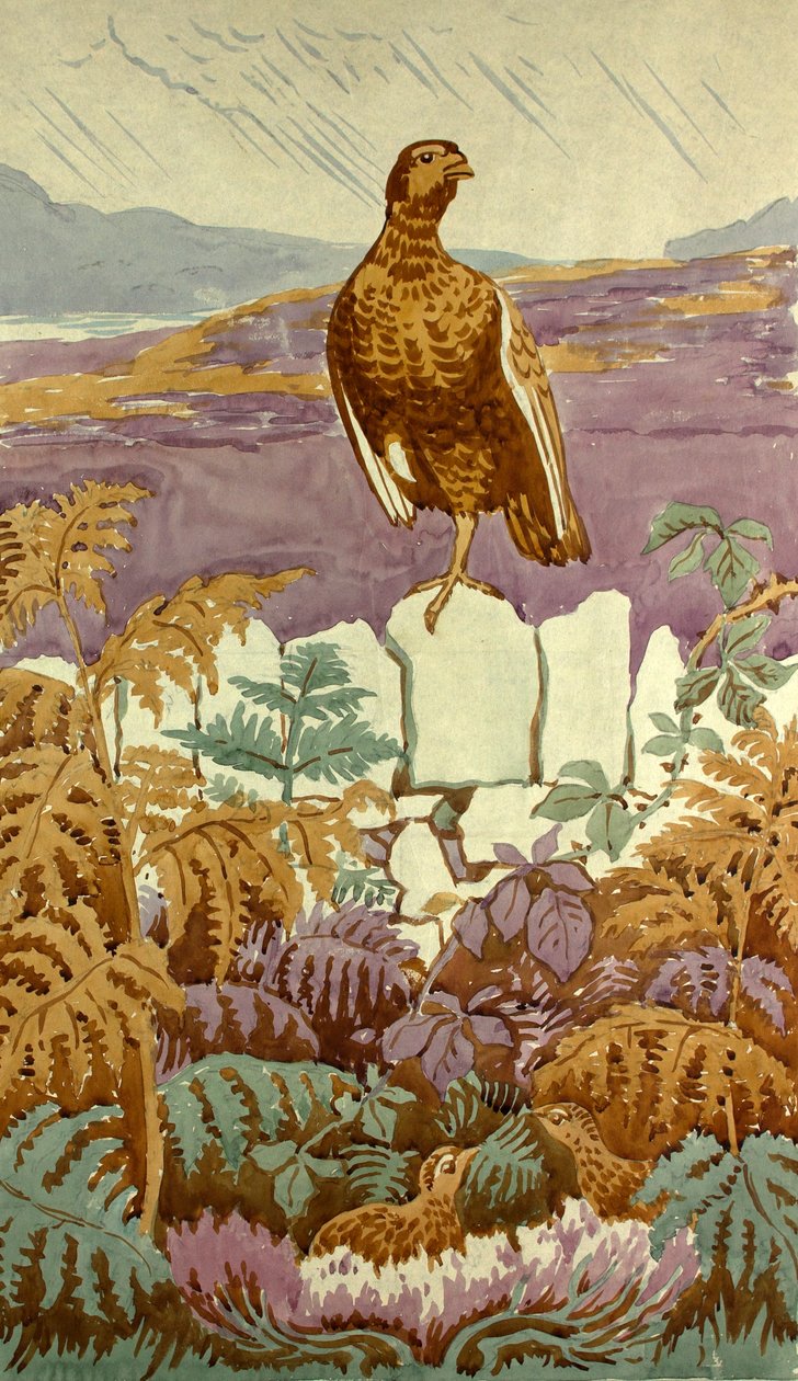 Mirador en el páramo, c.1930 (gouache sobre papel) de Edmund Hunter