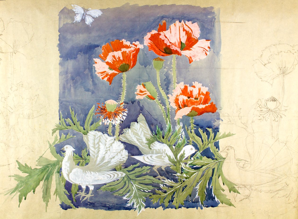 Paz c1920 (gouache sobre papel) de Edmund Hunter