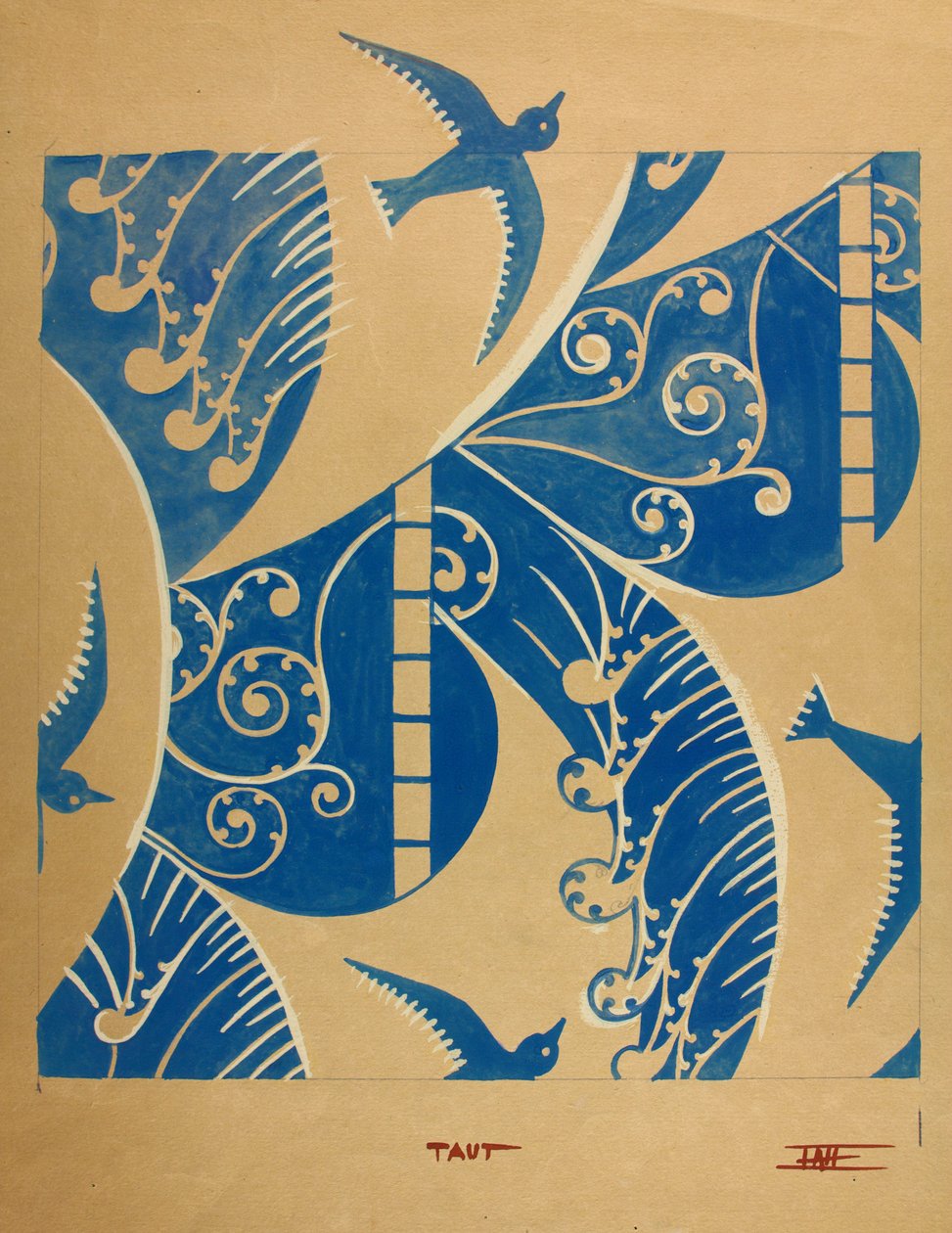 Tenso, c.1930 (gouache sobre papel) de Edmund Hunter