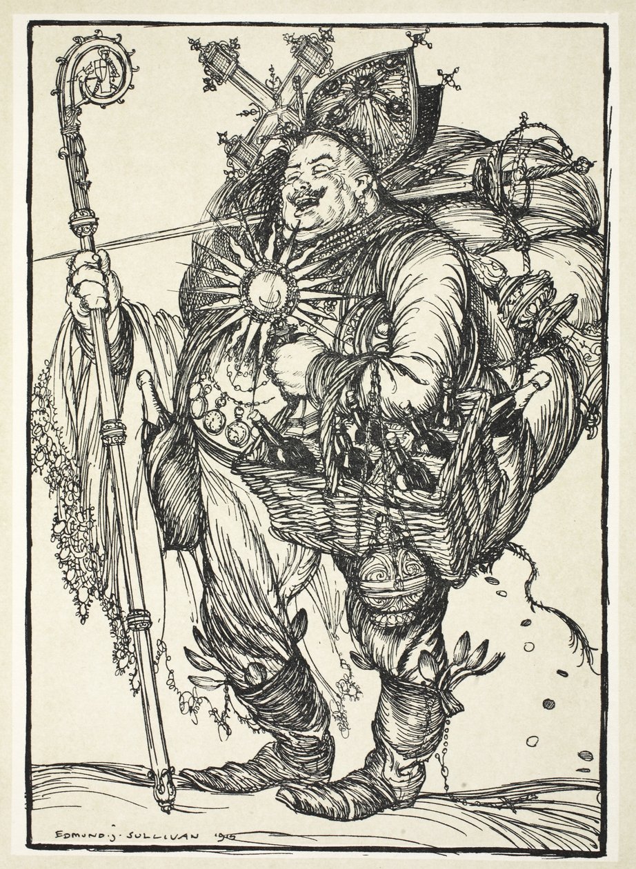 Herr Michel ADC, al Príncipe Heredero a su regreso de la Tierra Prometida, ilustración de The Kaiser
