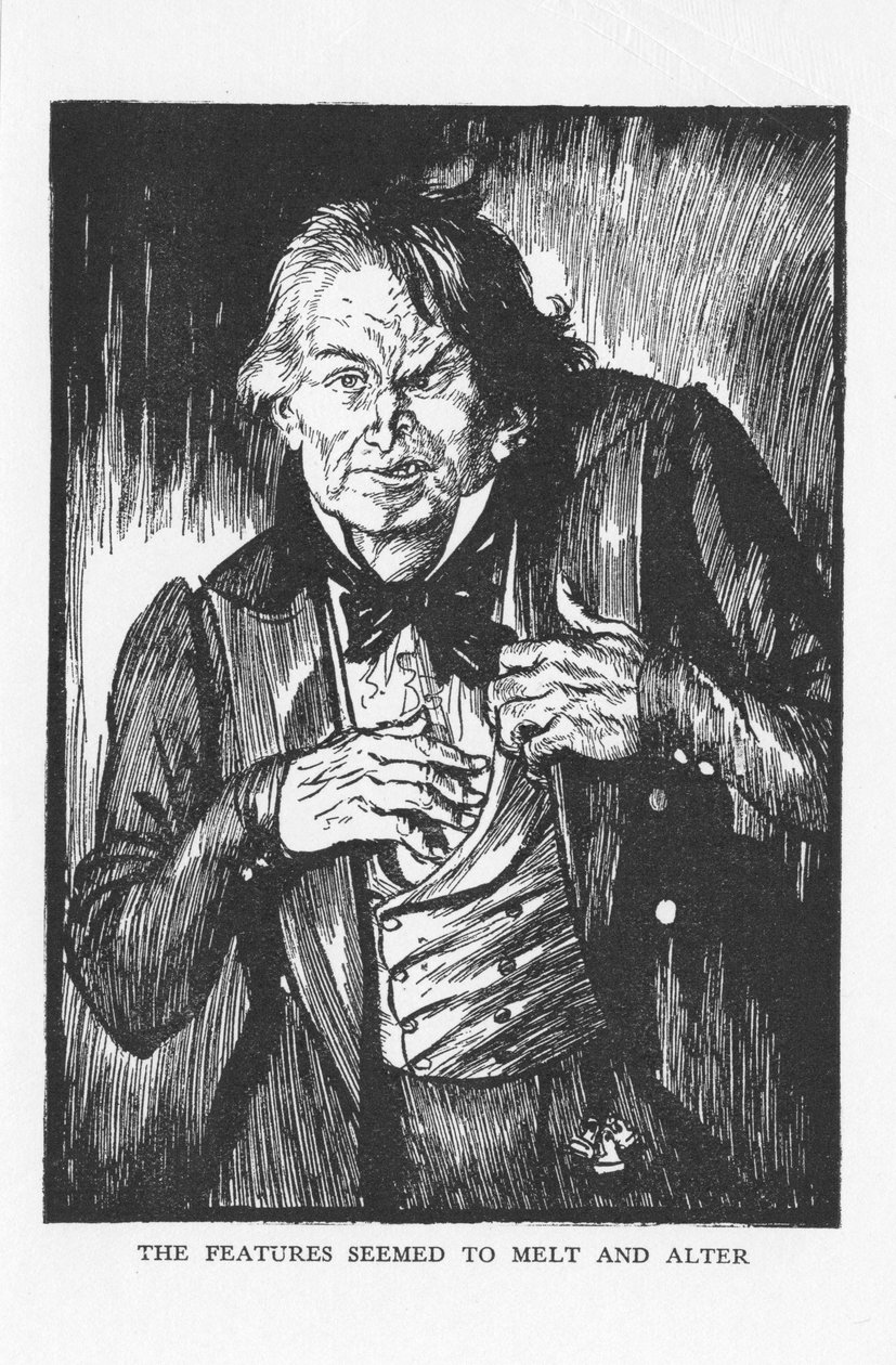 Escena de El extraño caso del Dr. Jekyll y Mr. Hyde de Robert Louis Stevenson, 1927 de Edmund Joseph Sullivan