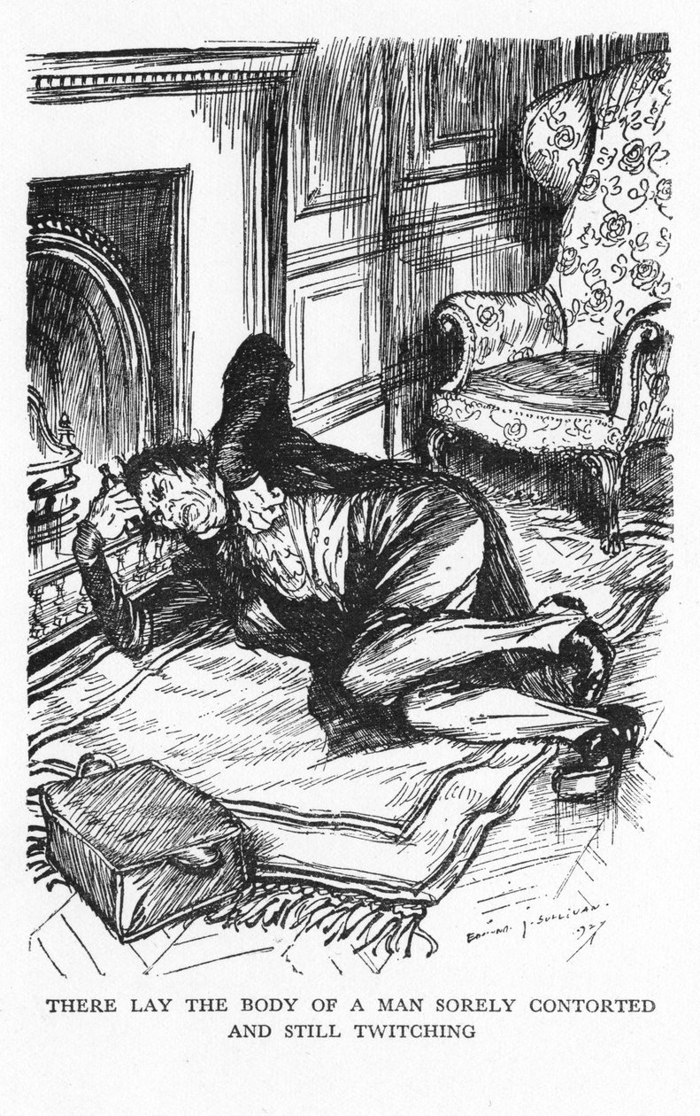 Escena de El extraño caso del Dr. Jekyll y Mr. Hyde de Robert Louis Stevenson, 1927 de Edmund Joseph Sullivan