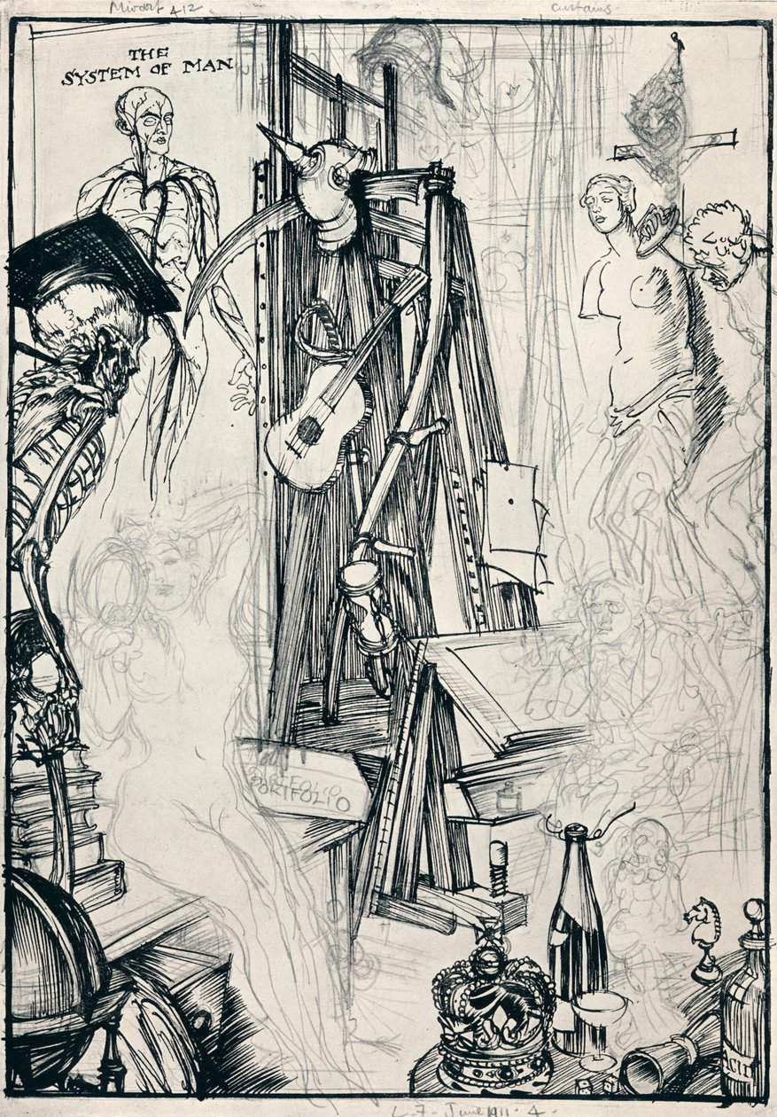 El caricaturista - Etapa IV, c1920 de Edmund Joseph Sullivan