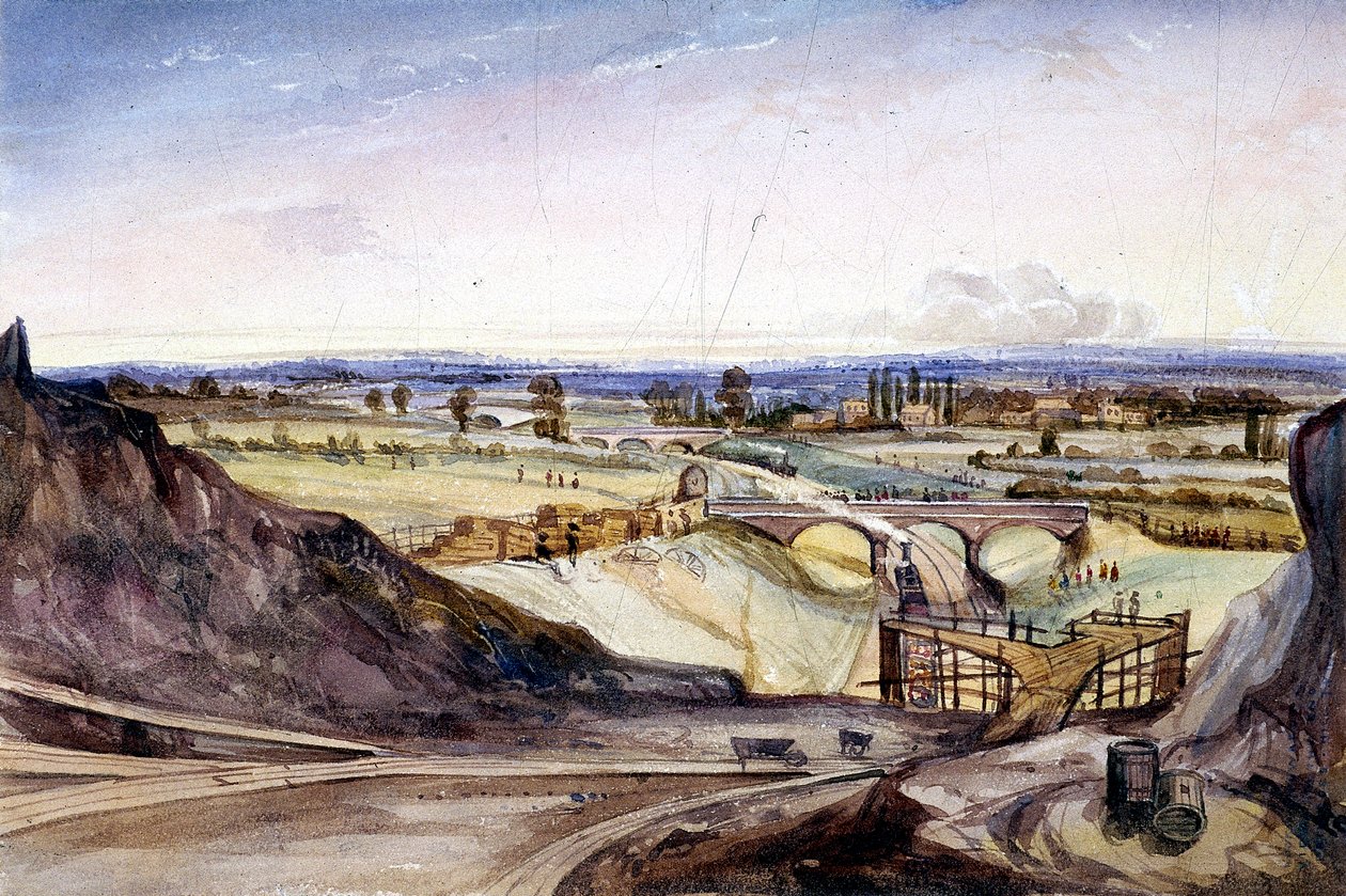 Vista general de Hampstead, Londres, 1837 de Edmund Marks