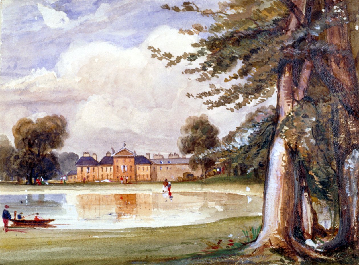 Vista del Palacio de Kensington, Kensington, Londres, c. 1840 de Edmund Marks