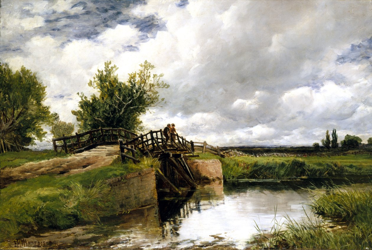 Puente Negro en el Ouse, 1891 de Edmund Morison Wimperis