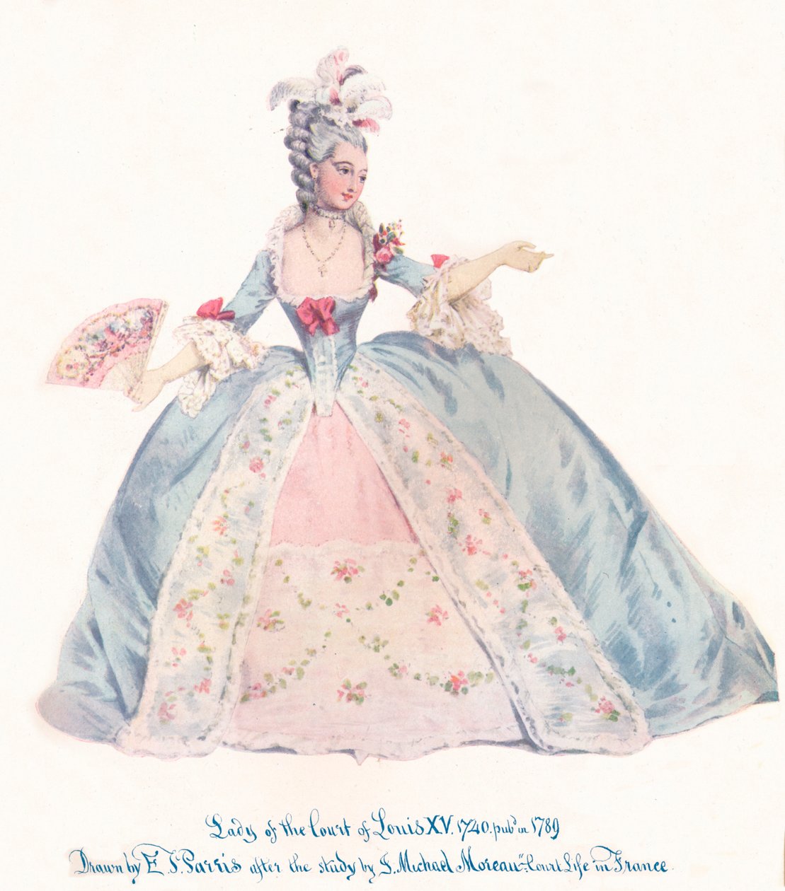 Dama de la corte de Luis XV, siglo XIX de Edmund Thomas Parris