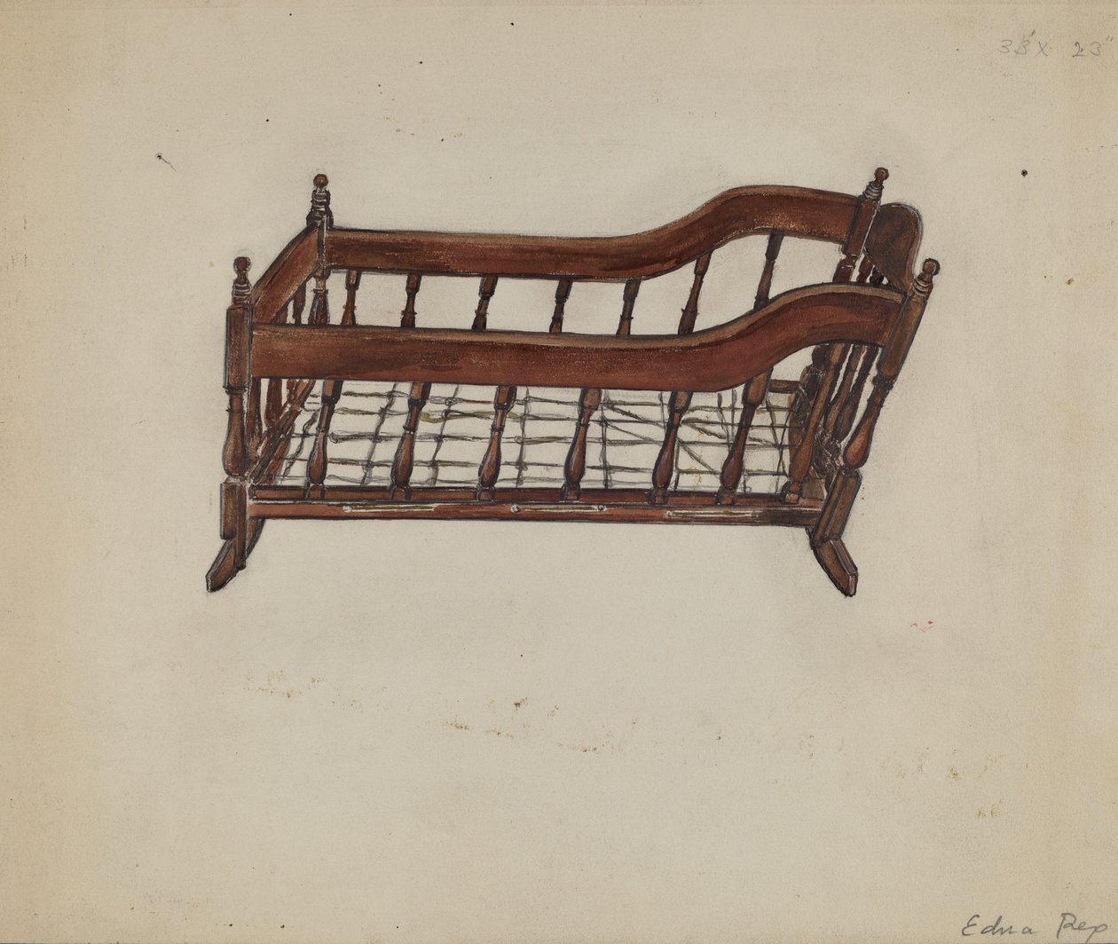 Cuna de bebé de Edna C. Rex