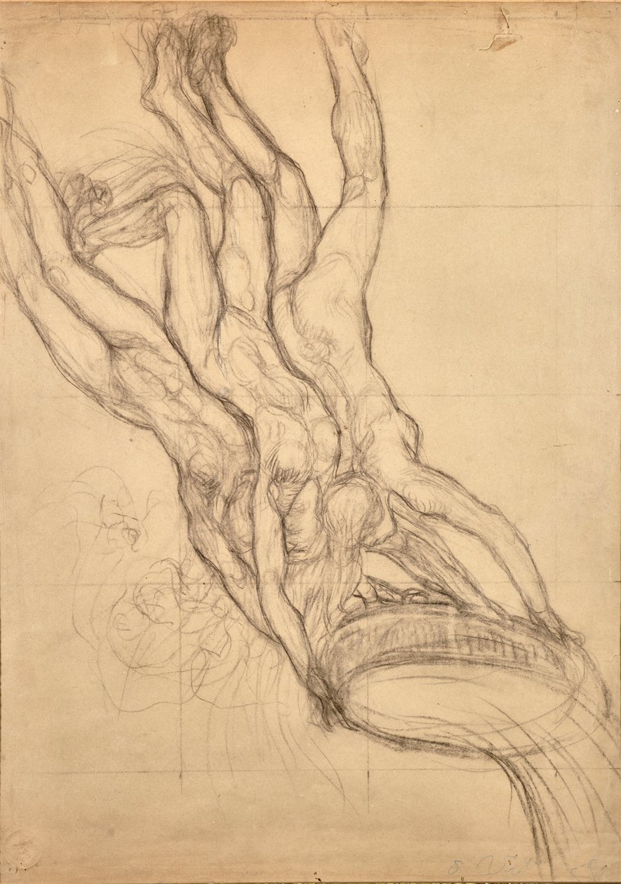 Hyades, c.1914 (lápiz sobre papel) de Edoardo de Albertis