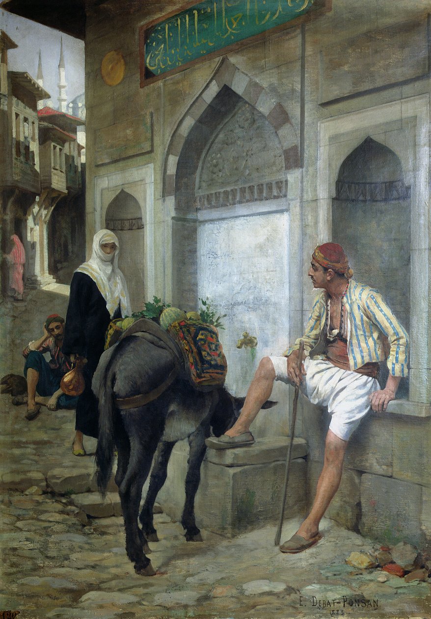 Una calle en Estambul, 1883 de Edouard Debat Ponsan