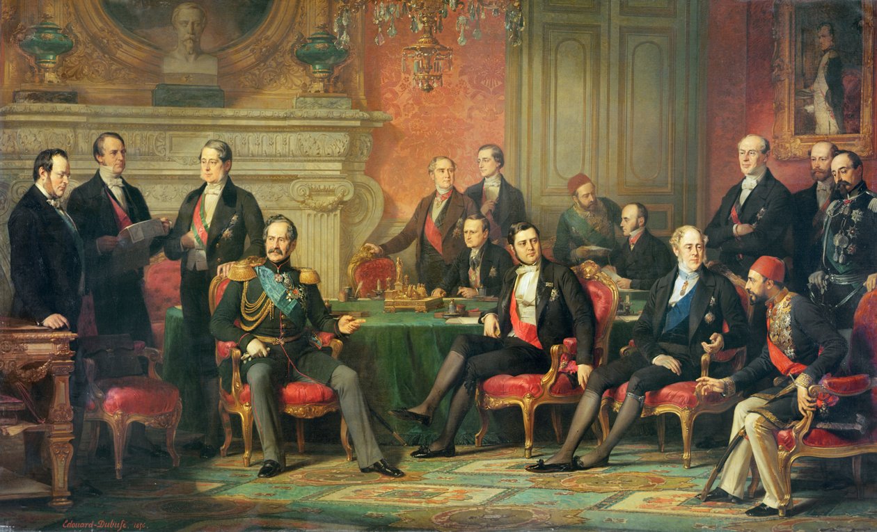 El Congreso de París, 25 de febrero al 30 de marzo, 1856 de Edouard Louis Dubufe