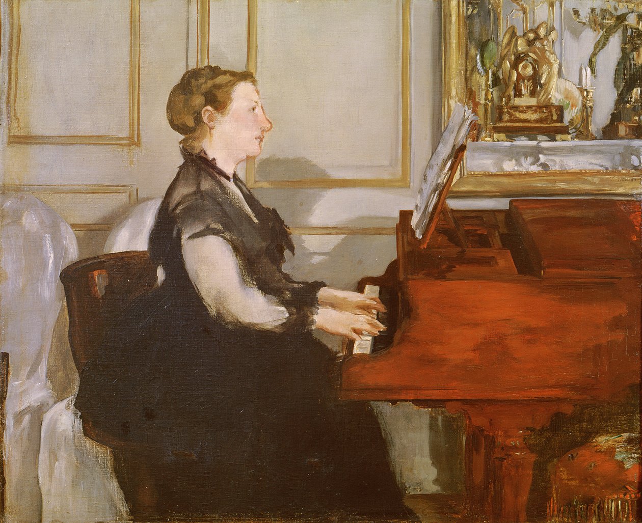 Madame Manet al piano, 1868 de Édouard Manet