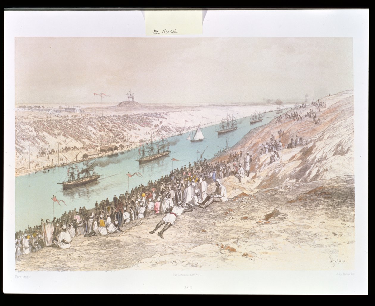 La Procesión de Inauguración del Canal de Suez en El-Guisr en 1865, de 