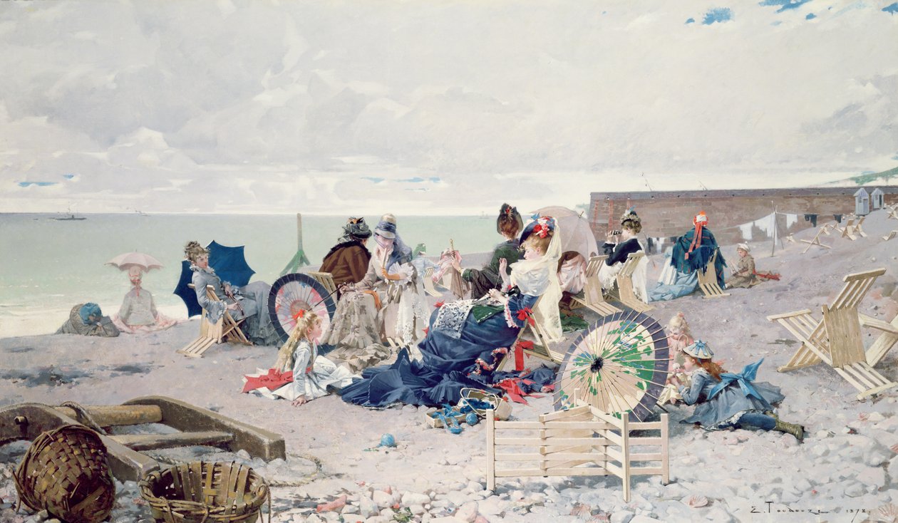 Playa en Yport, 1878 de Edouard Toudouze