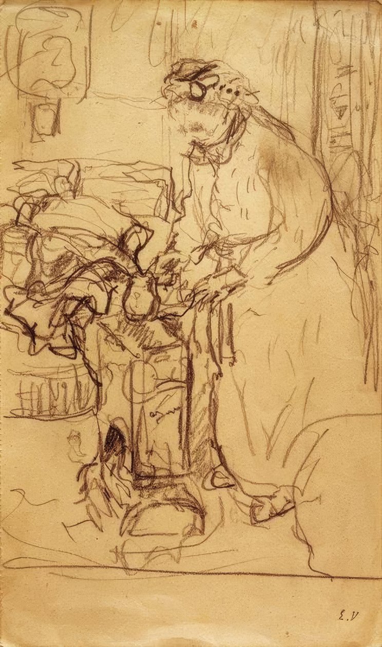 Madame Vuillard frente a una estufa de petróleo de Edouard Vuillard