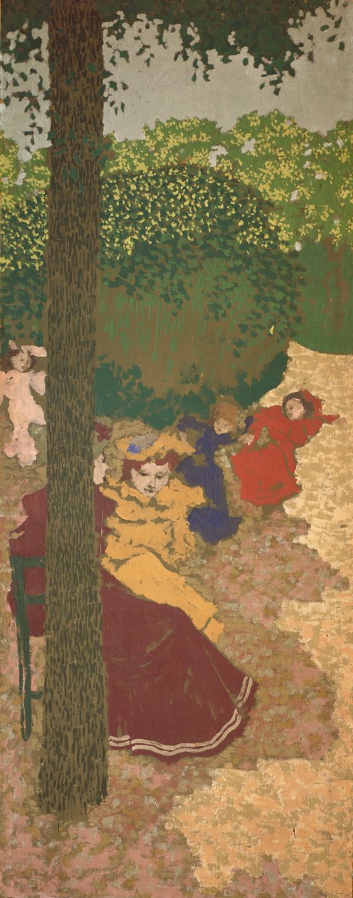 Los jardines públicos: niñas jugando, 1894 de Edouard Vuillard