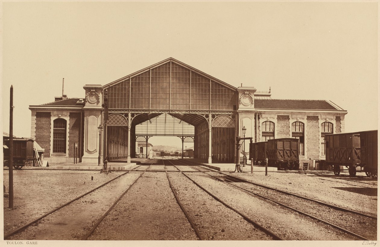 Toulon, Gare (Toulon, estación de tren),1861 o posterior (foto) de Edouard-Denis Baldus