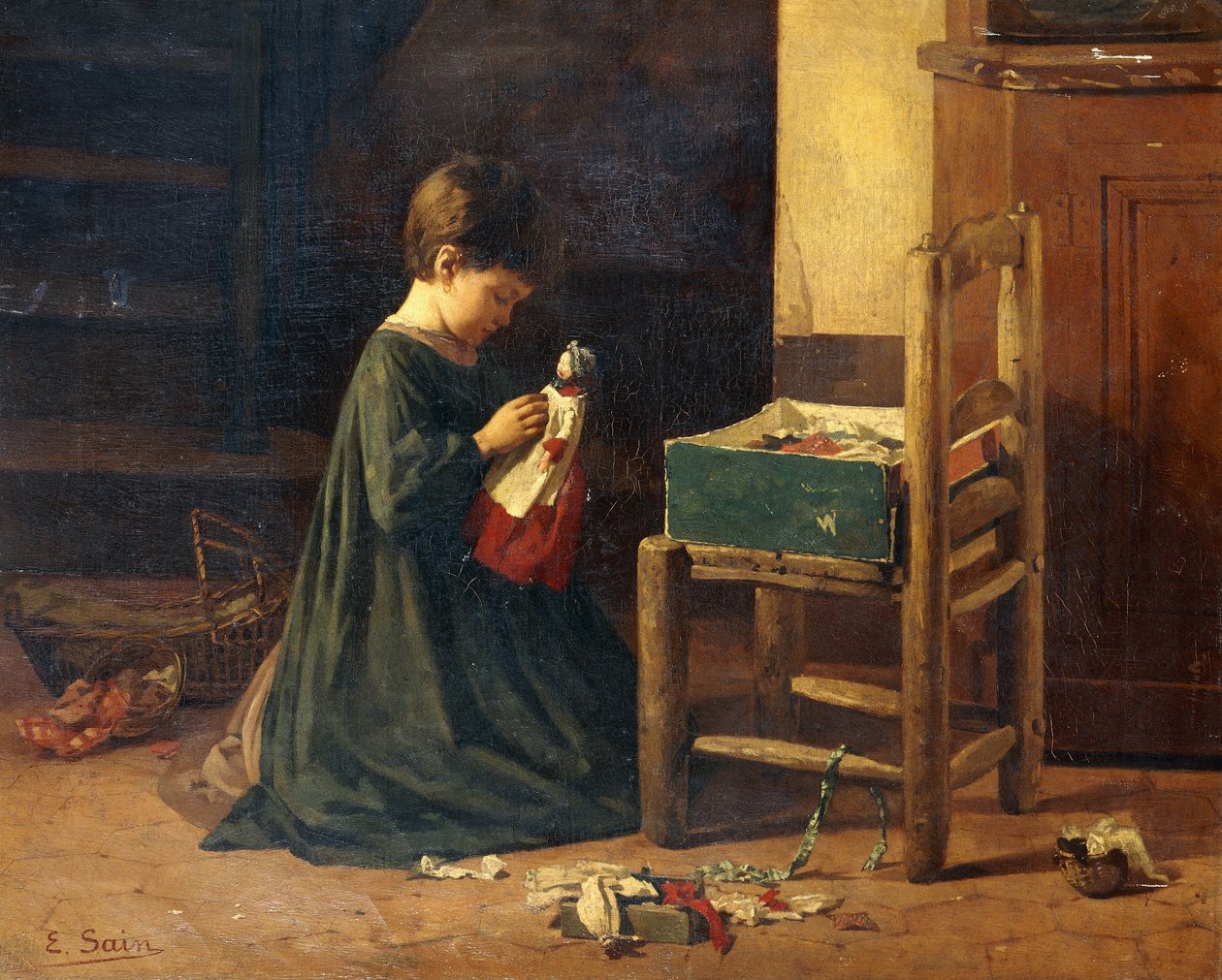 Vestir la muñeca de Edouard Alexandre Sain
