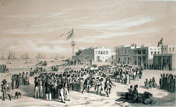 Plaza del Gobierno, Isla de Gorea, Senegal, c.1840 de Edouard Auguste Nousveaux