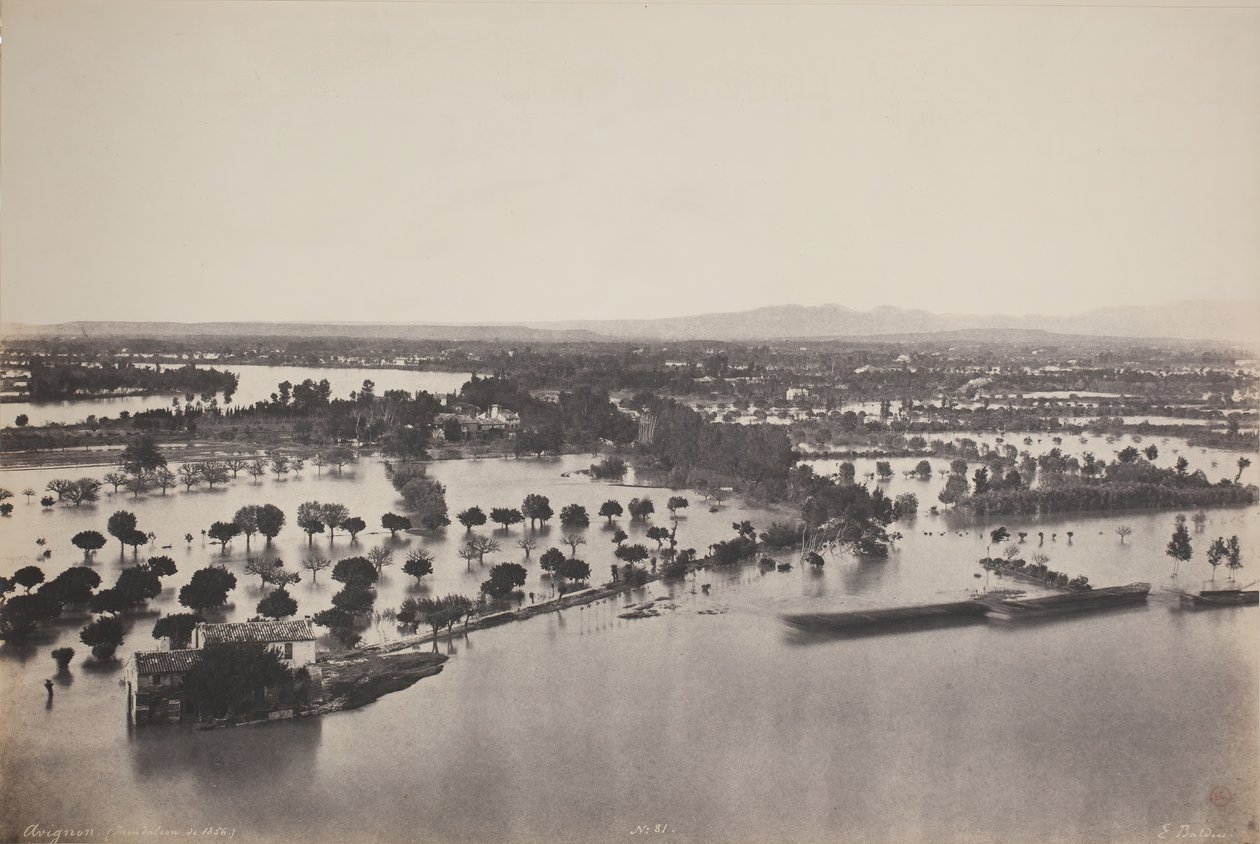 Inundación de Avignon de 1856 de Édouard Baldus