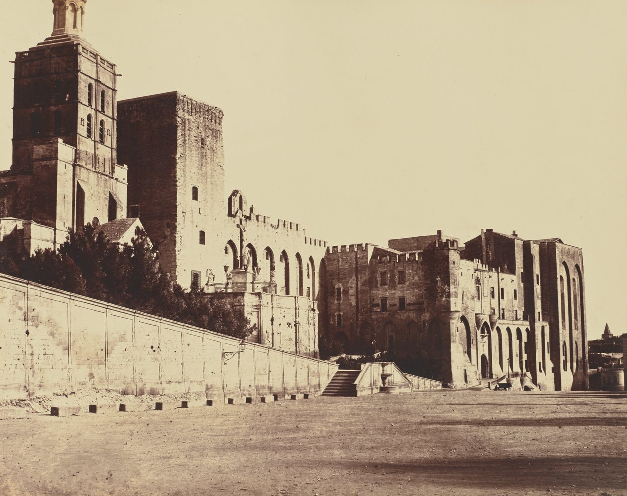 Aviñón. Palacio de los Papas de Édouard Baldus