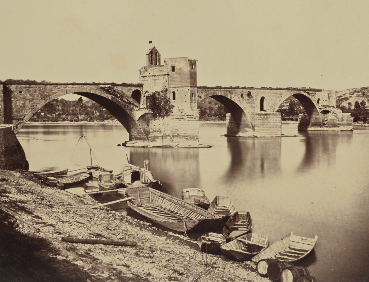 Aviñón. Pont Saint-Bénézet de Édouard Baldus