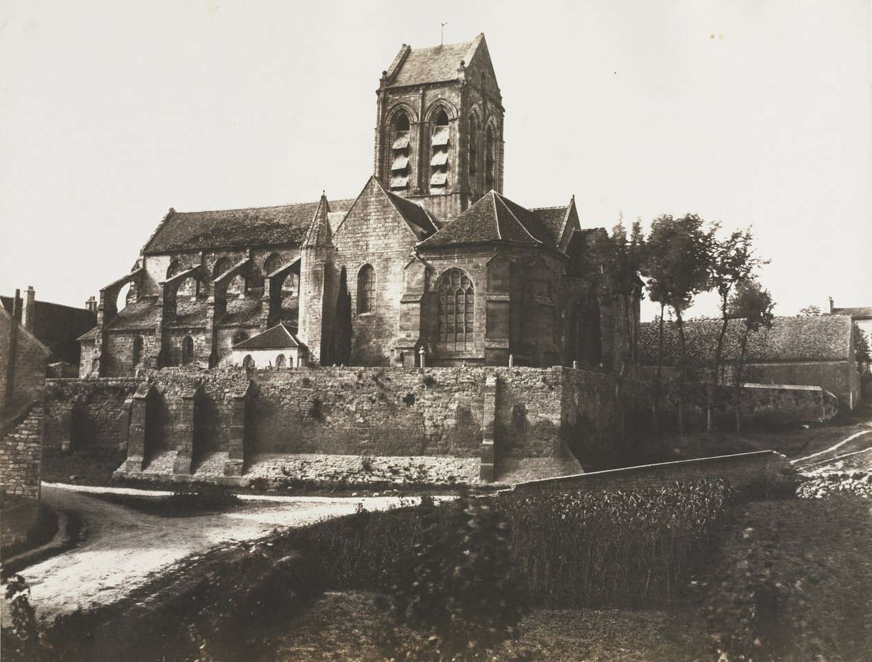 Iglesia de Auvers de Édouard Baldus