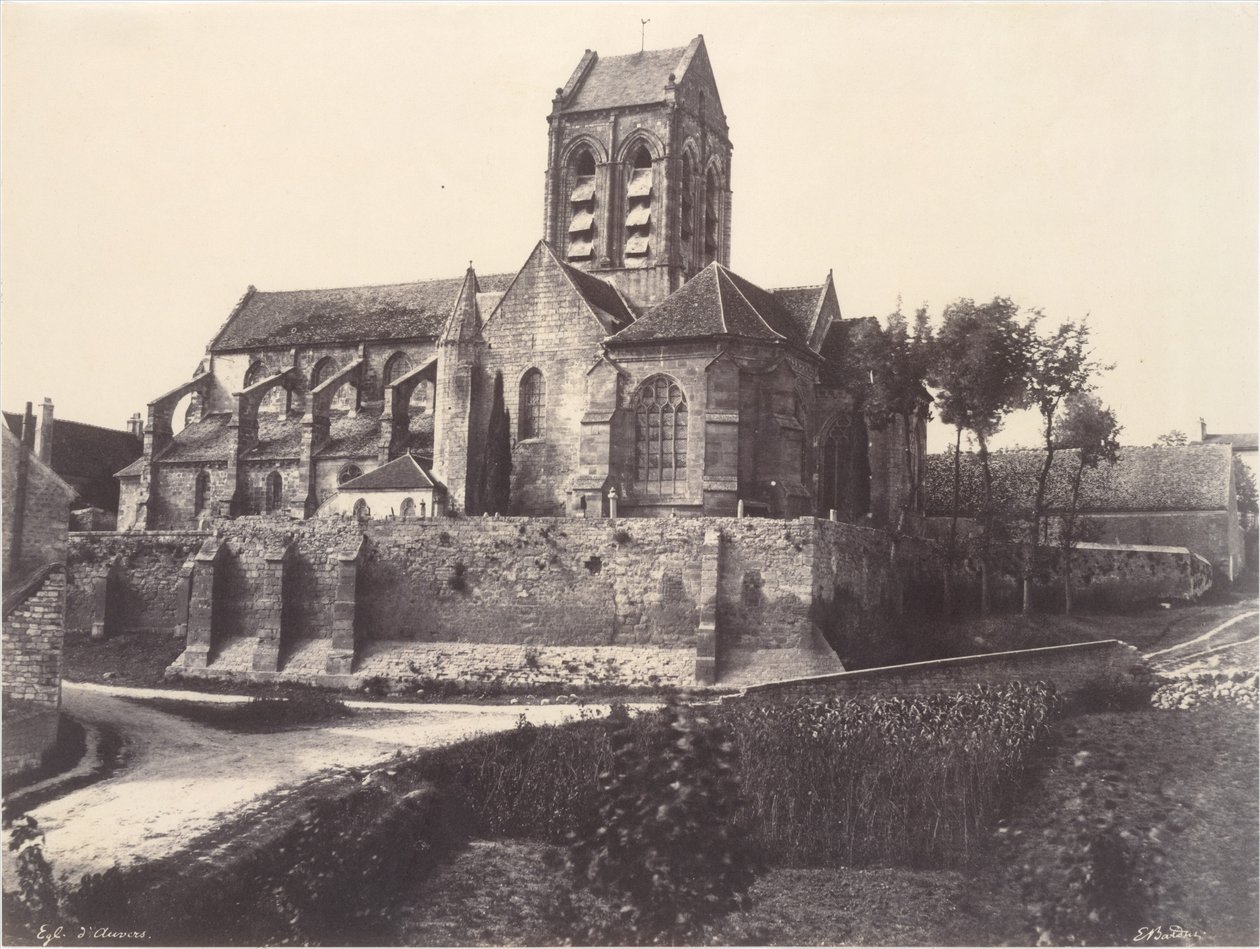 Iglesia de Auvers de Édouard Baldus