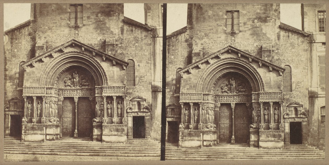 Portal, iglesia de Saint-Trophime, Arles de Édouard Baldus