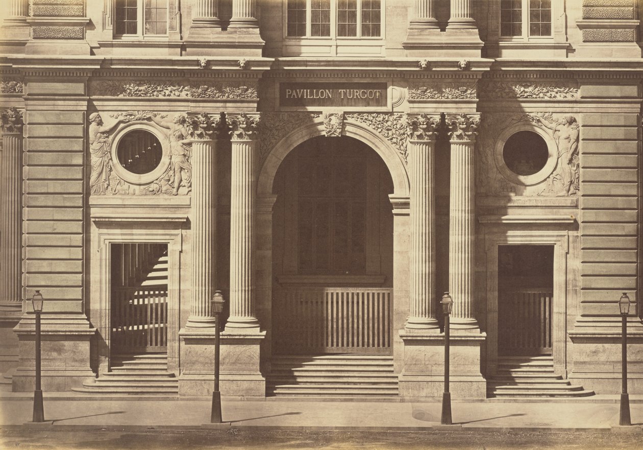 La planta baja del pabellón Turgot, Louvre, París de Édouard Baldus