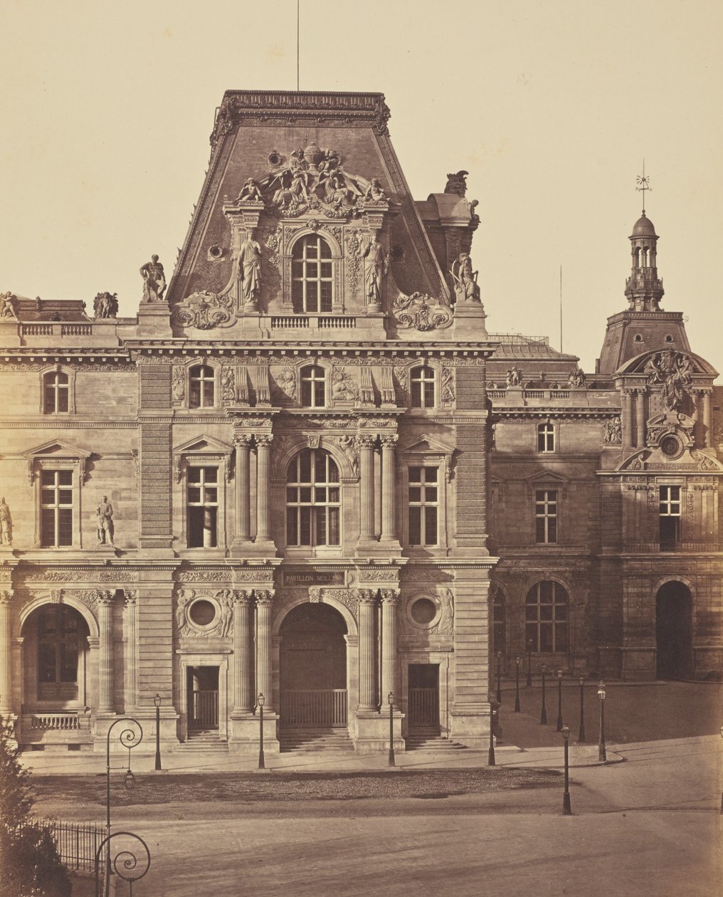 [El Pabellón Mollien, Louvre, París] de Édouard Baldus
