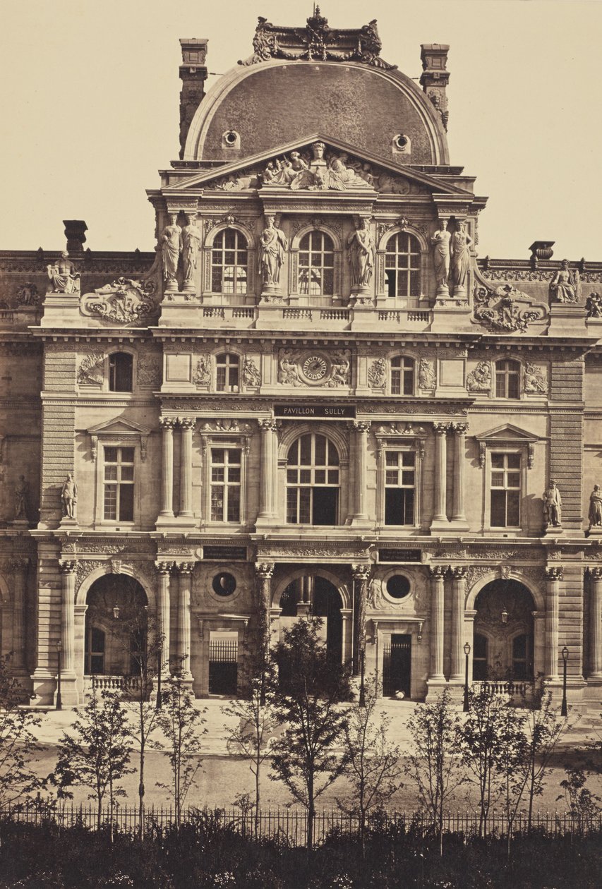 [El Pabellón Sully, Louvre, París] de Édouard Baldus