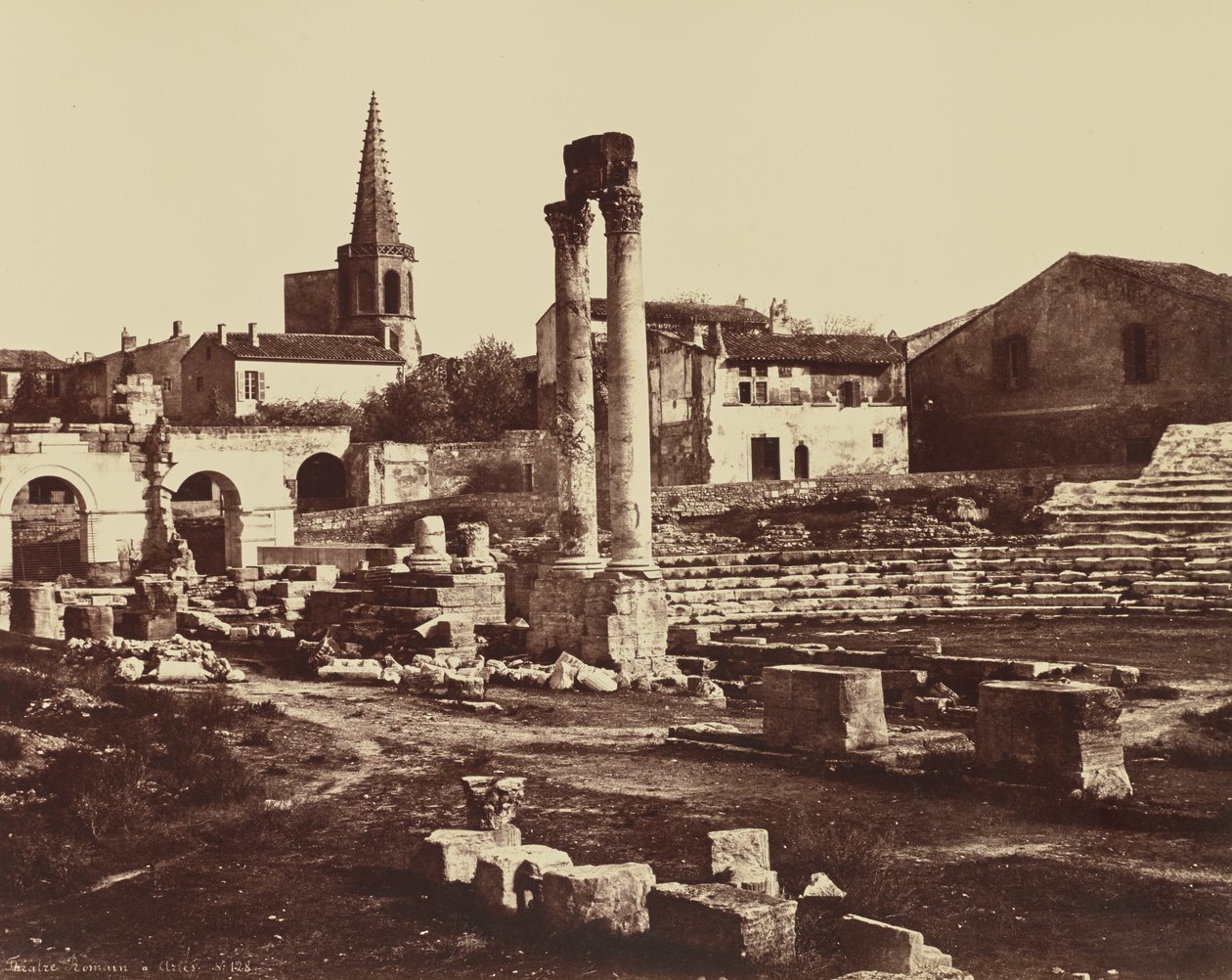 Teatro romano de Arlés de Édouard Baldus