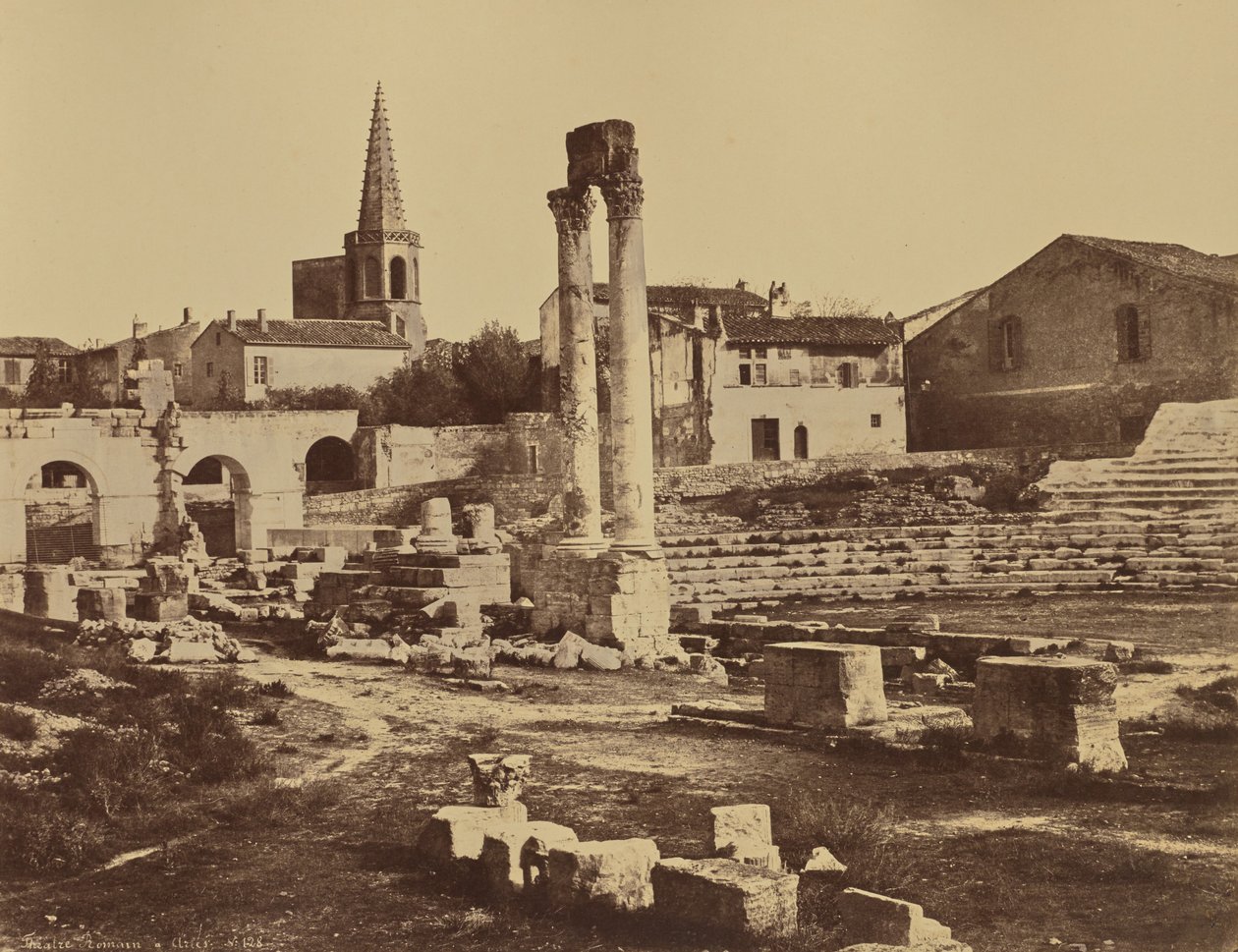 Teatro romano de Arlés de Édouard Baldus