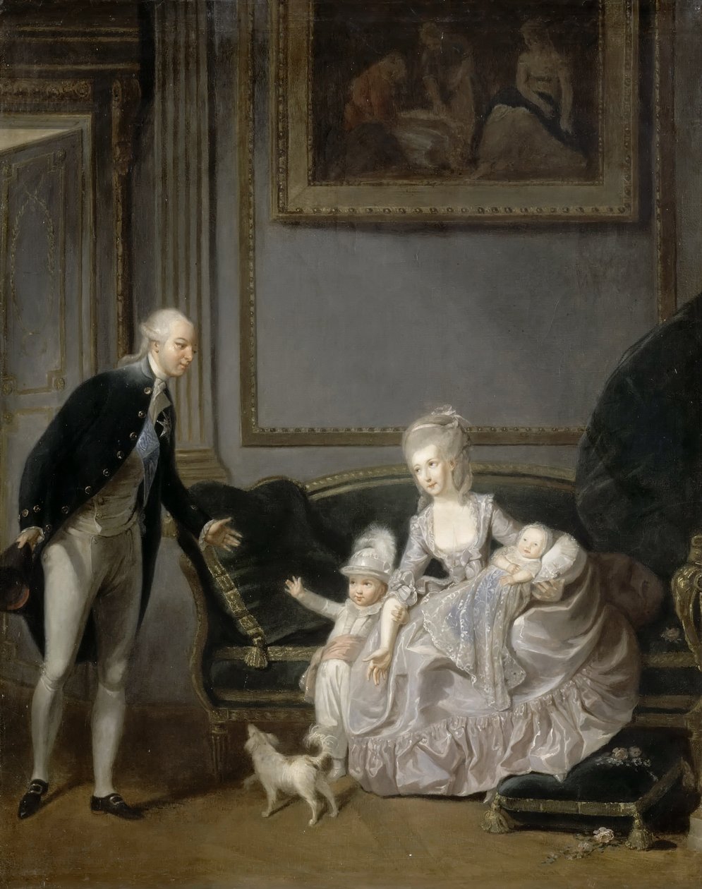 La familia de Luis Felipe José de Orleans 1747-1793 en el Palais-Royal, 1776 de Edouard Cibot