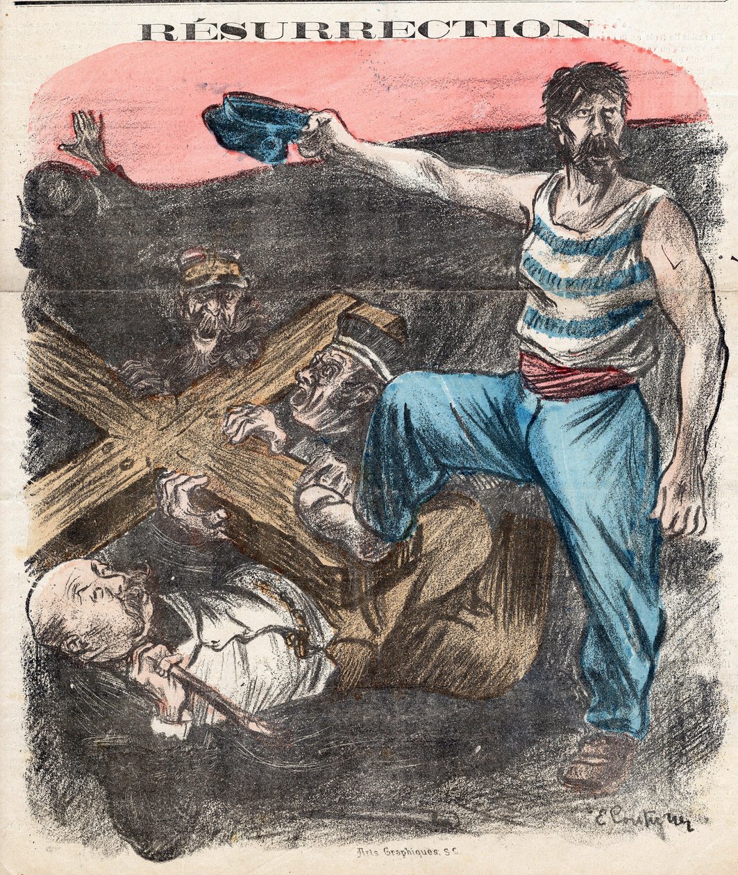 Portada de "The Socialist Chambard", número 71, satírico en colores de Edouard Couturier