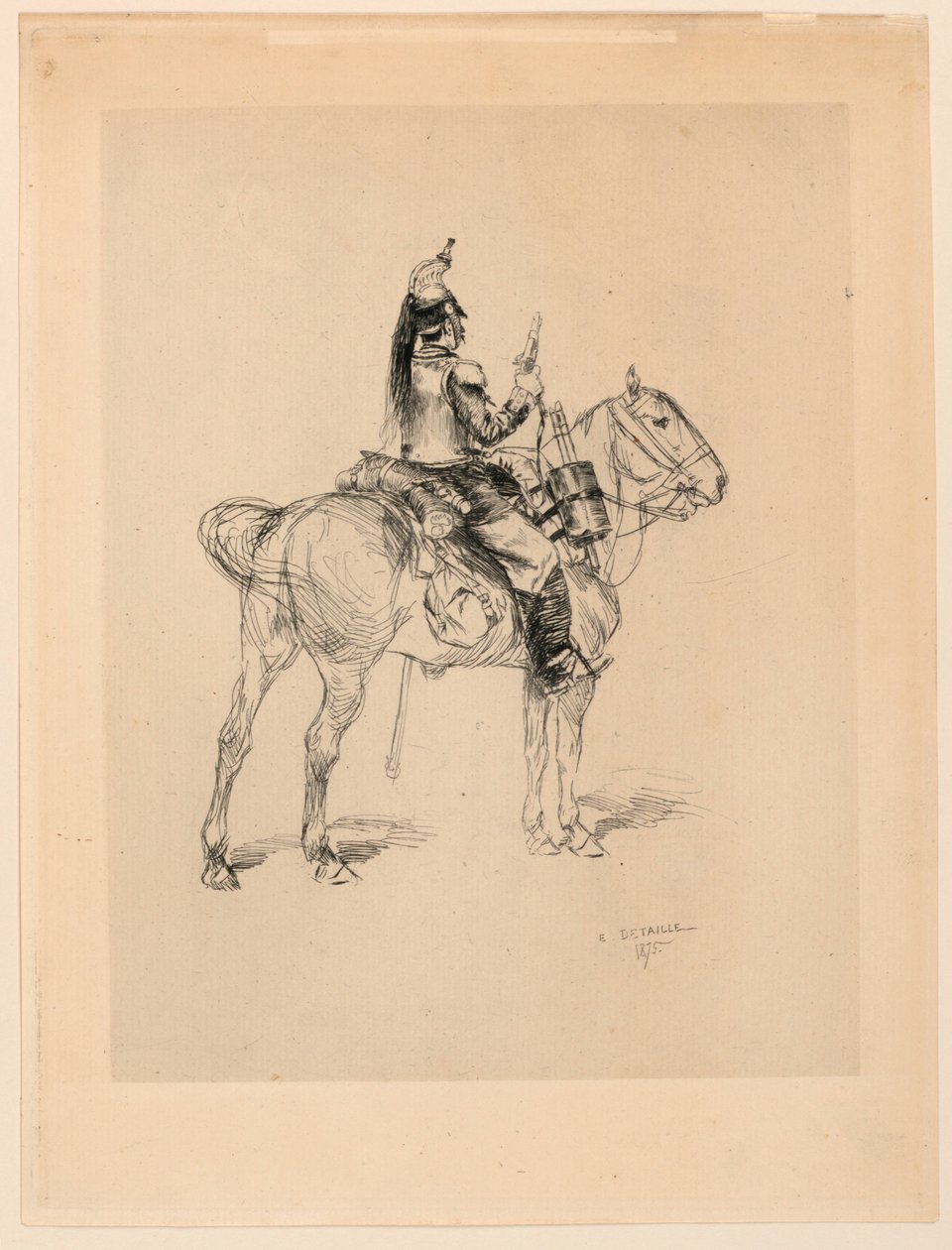 Trompeta de cazador a caballo de Edouard Detaille