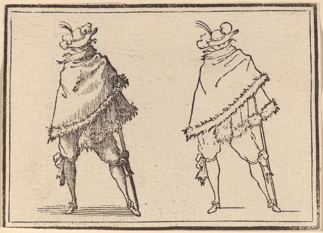 Caballero Envuelto en su Manto de Edouard Eckman after Jacques Callot