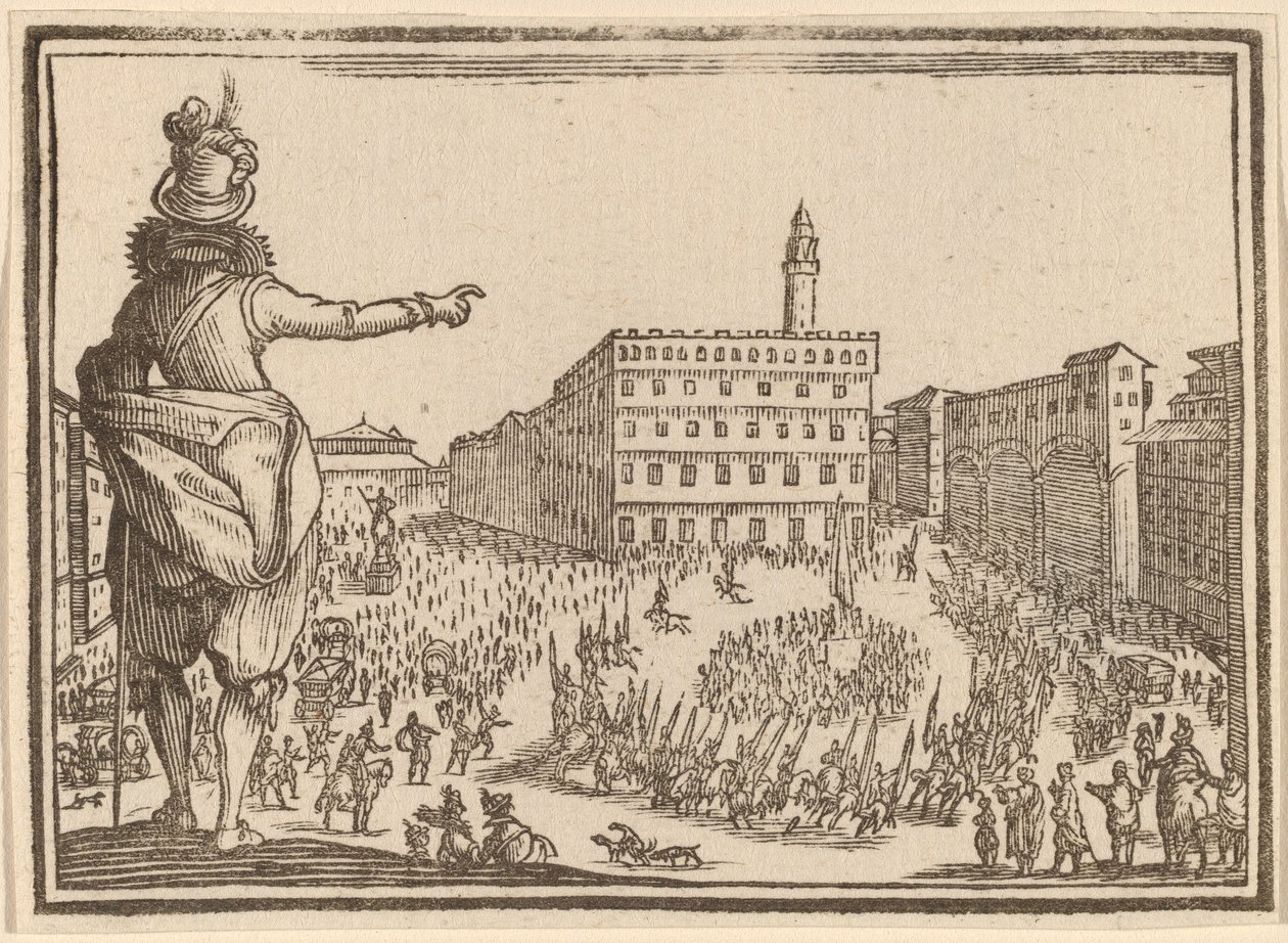 Piazza della Signoria, Florencia de Edouard Eckman after Jacques Callot
