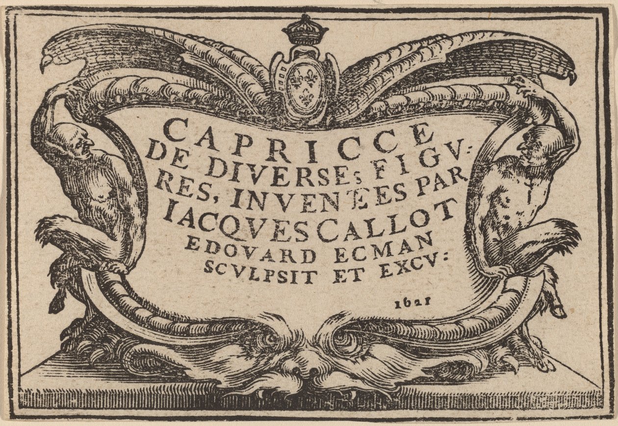 Página de Título para "Los Capricci" de Edouard Eckman after Jacques Callot
