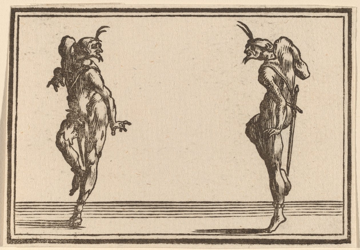 Dos pantalones bailando de Edouard Eckman after Jacques Callot