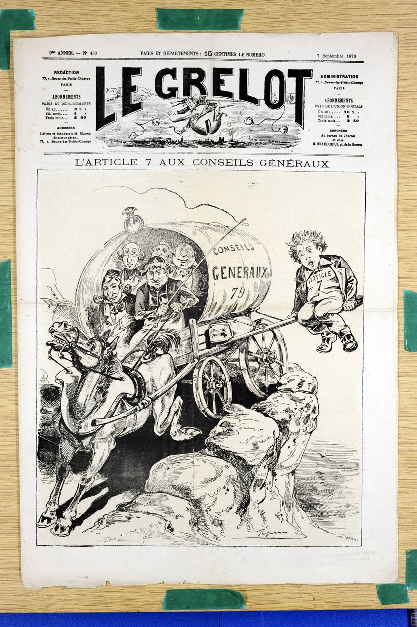 Portada de "Le Grelot", número 439, Satírico en Colores de Edouard Guillaumin Pepin